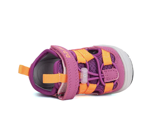 Sandale fete, din material textil, violet si galben, DD Step G065-51458D [5]