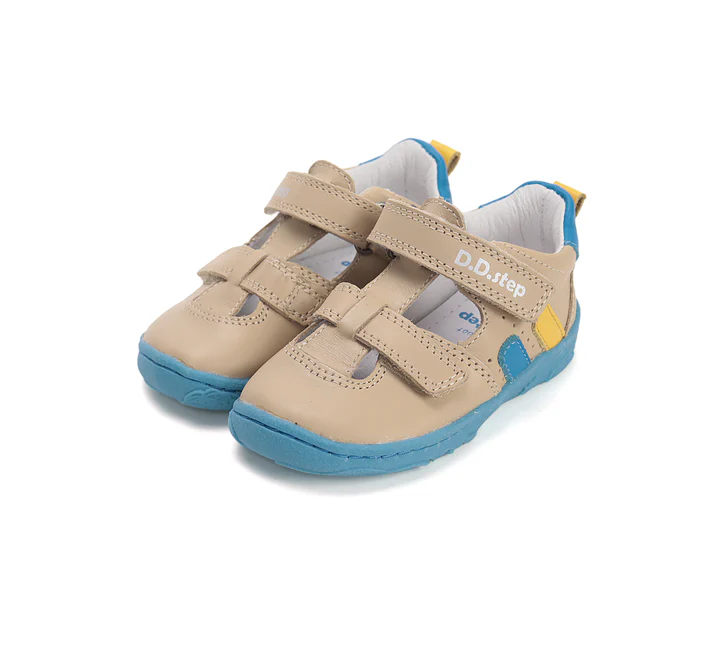 REDUCERI - Sandale baieti din piele DD Step,  Barefoot H077-61288A