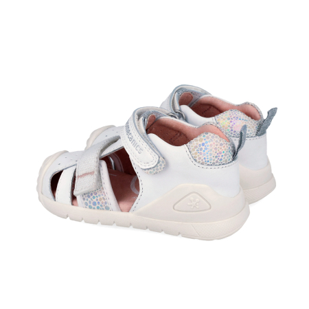 Sandale fete, din piele naturala, alb, Biomecanics 262111-B313 [2]