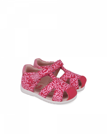 Sandale fete, din piele naturala, roz cu imprimeuri, AGATHA RUIZ DE LA PRADA 252902-A032 [1]