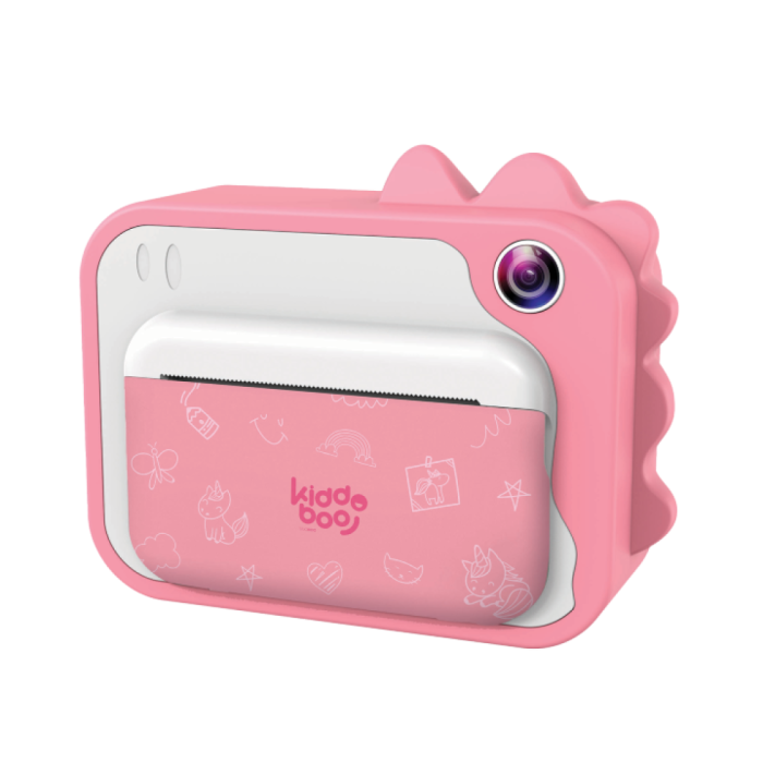 Aparat foto instant pentru copii KIDDOBOO FotoFun Pink, imprimare fotografii, cameră 2MP, ecran 2.4", card 32GB, 4+ ani [4]