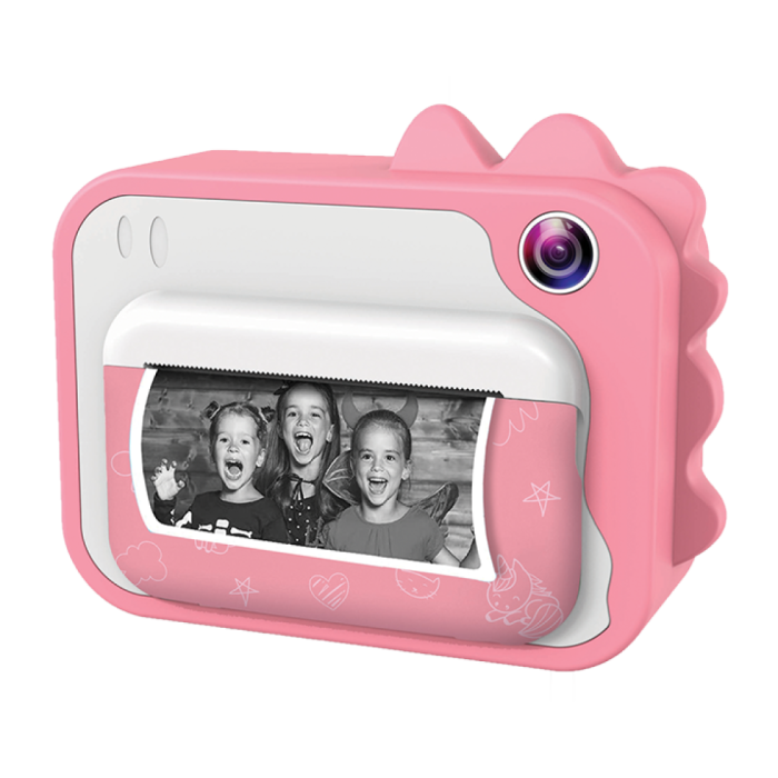 Aparat foto instant pentru copii KIDDOBOO FotoFun Pink, imprimare fotografii, cameră 2MP, ecran 2.4", card 32GB, 4+ ani [3]