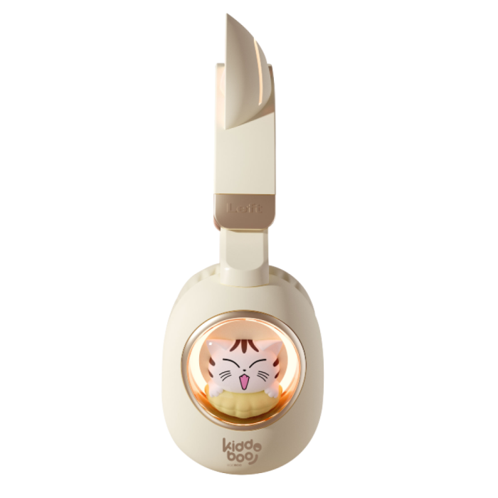 Căști Bluetooth pentru Copii KIDDOBOO Delulu Gold, Limitare Volum 86 dB, Bluetooth 5.0, 9+ [2]