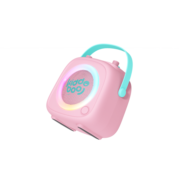 Boxă Karaoke Bluetooth pentru copii KIDDOBOO KidsVoice Pink, microfon inclus, 10W, Bluetooth 5.3, 4+ ani [4]