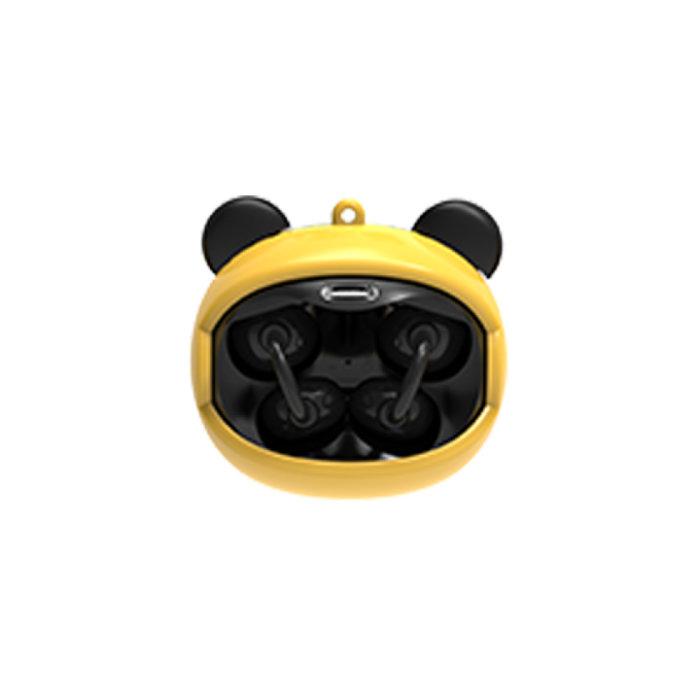 Căști Wireless KIDDOBOO GOAT Earbuds Paintcrush, Bluetooth 6.0, cu carcasă de încărcare, Galben, 9+ [3]