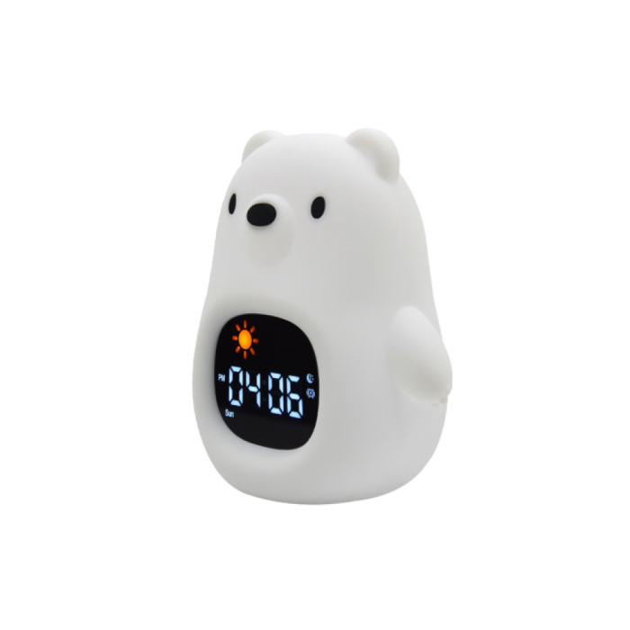 Ceas deșteptător și lampă de veghe copii KIDDOBOO SoundGlow Bear, sunete albe, Sleep Trainer, LED, 4+ ani [2]