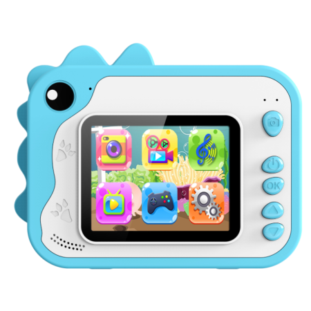 Gadgets - Aparat foto instant pentru copii KIDDOBOO FotoFun Blue, imprimare fotografii, cameră 2MP, ecran 2.4", card 32GB, 4+ ani