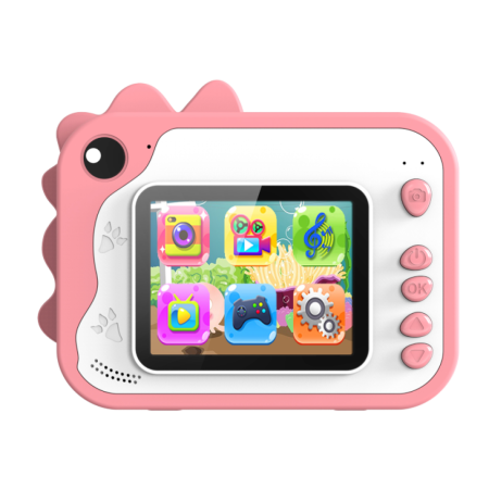 Camere foto - Aparat foto instant pentru copii KIDDOBOO FotoFun Pink, imprimare fotografii, cameră 2MP, ecran 2.4", card 32GB, 4+ ani