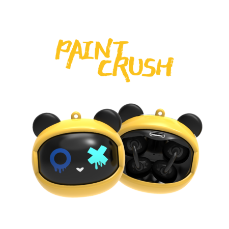 Casti & Sunet - Căști Wireless KIDDOBOO GOAT Earbuds Paintcrush, Bluetooth 6.0, cu carcasă de încărcare, Galben, 9+