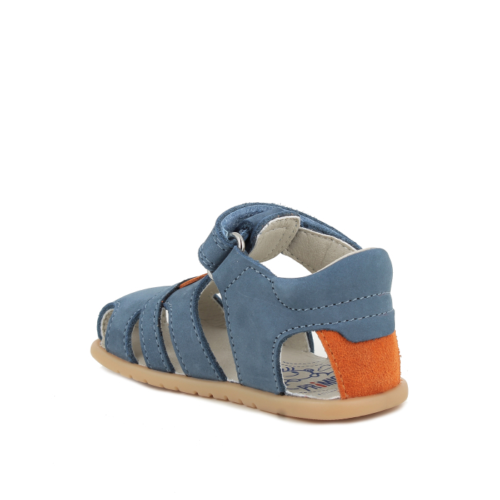 Sandale copii baieti din piele naturala nabuc, bleumarin, Primigi [3]