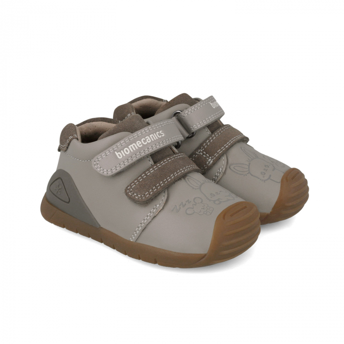 Pantofi sport baieti din piele naturala - gri/maro Biomecanics [1]