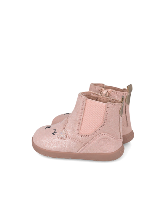 Cizme fete Biomecanics 261161-B193, piele naturală – Roz Pudrat cu sclipici [2]