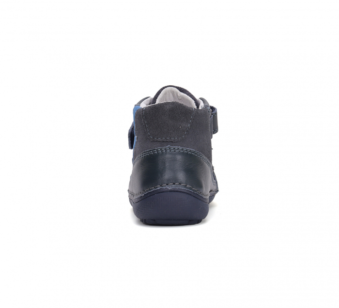 Ghete baieti din piele naturala, barefoot - negru DD Step [3]