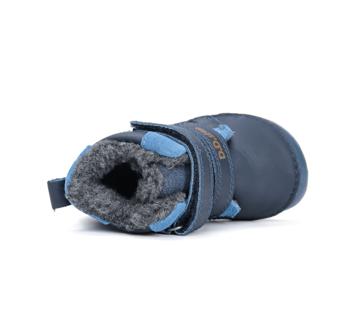 Ghete băieți îmblănite din piele naturală barefoot - DDStep [7]