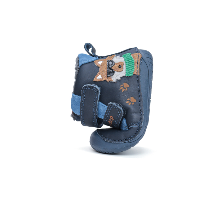 Ghete băieți îmblănite din piele naturală barefoot - DDStep [5]