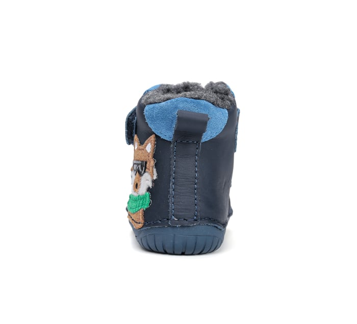 Ghete băieți îmblănite din piele naturală barefoot - DDStep [6]