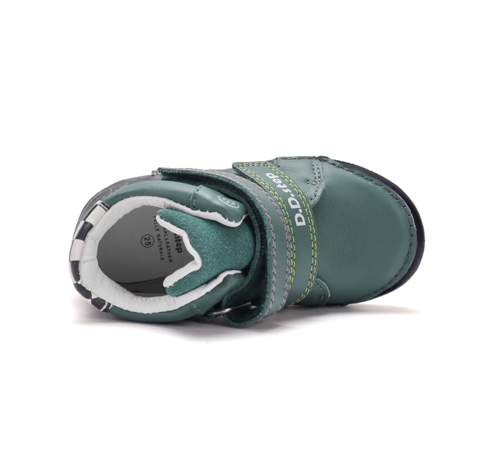 Ghete Copii Băieți DDStep Verde Emerald cu Luminițe LED A068-62454B - Piele Naturală [4]