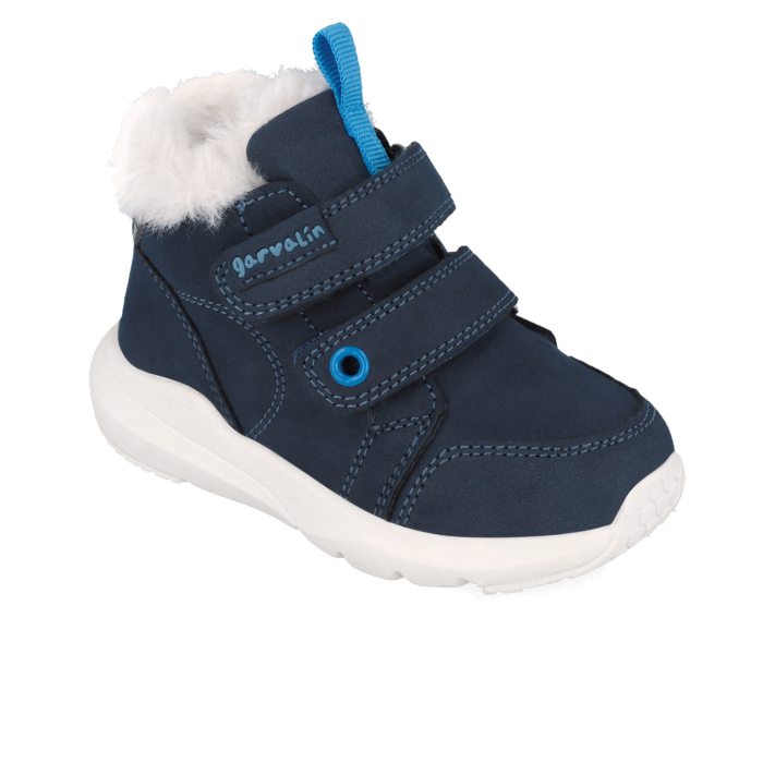 Ghete din piele, îmblănite și impermeabile Garvalin, bleumarin [3]