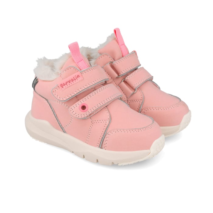 Ghete din piele, îmblănite și impermeabile Garvalin, roz [1]