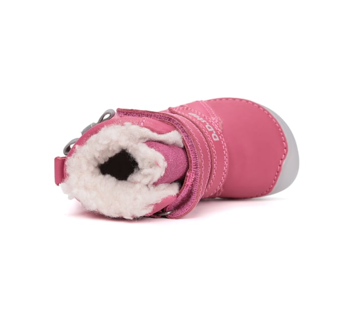 Ghete fete îmblănite din piele naturală roz fosforescente - DDStep [7]