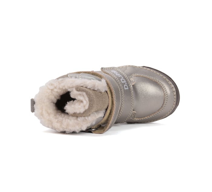 Ghete fete îmblănite și impermeabile din piele naturală, bronz - DDStep [7]