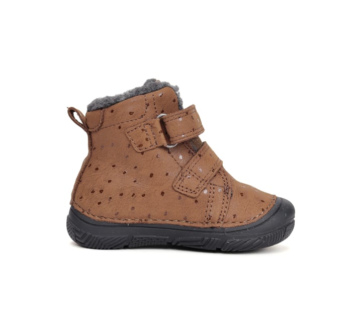 Ghete fete piele naturală îmblănite maro - DDStep [3]