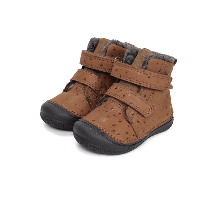 Ghete fete piele naturală îmblănite maro - DDStep [1]