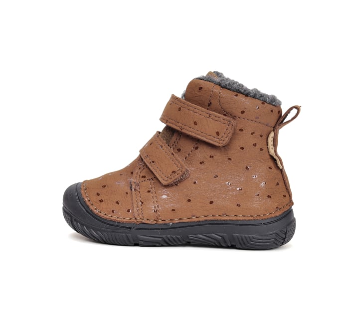 Ghete fete piele naturală îmblănite maro - DDStep [4]