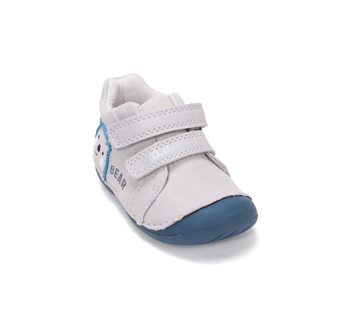 Pantofi băieți din piele naturală, cu ursuleț - DD Step [2]