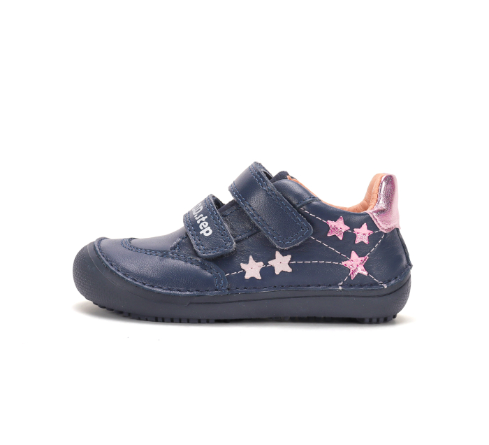 Pantofi Barefoot Copii DDStep Bleumarin Steluțe Roz S063-62567A - Piele Naturală [5]