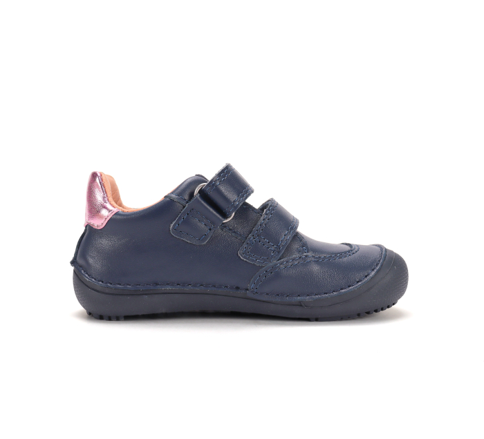 Pantofi Barefoot Copii DDStep Bleumarin Steluțe Roz S063-62567A - Piele Naturală [6]