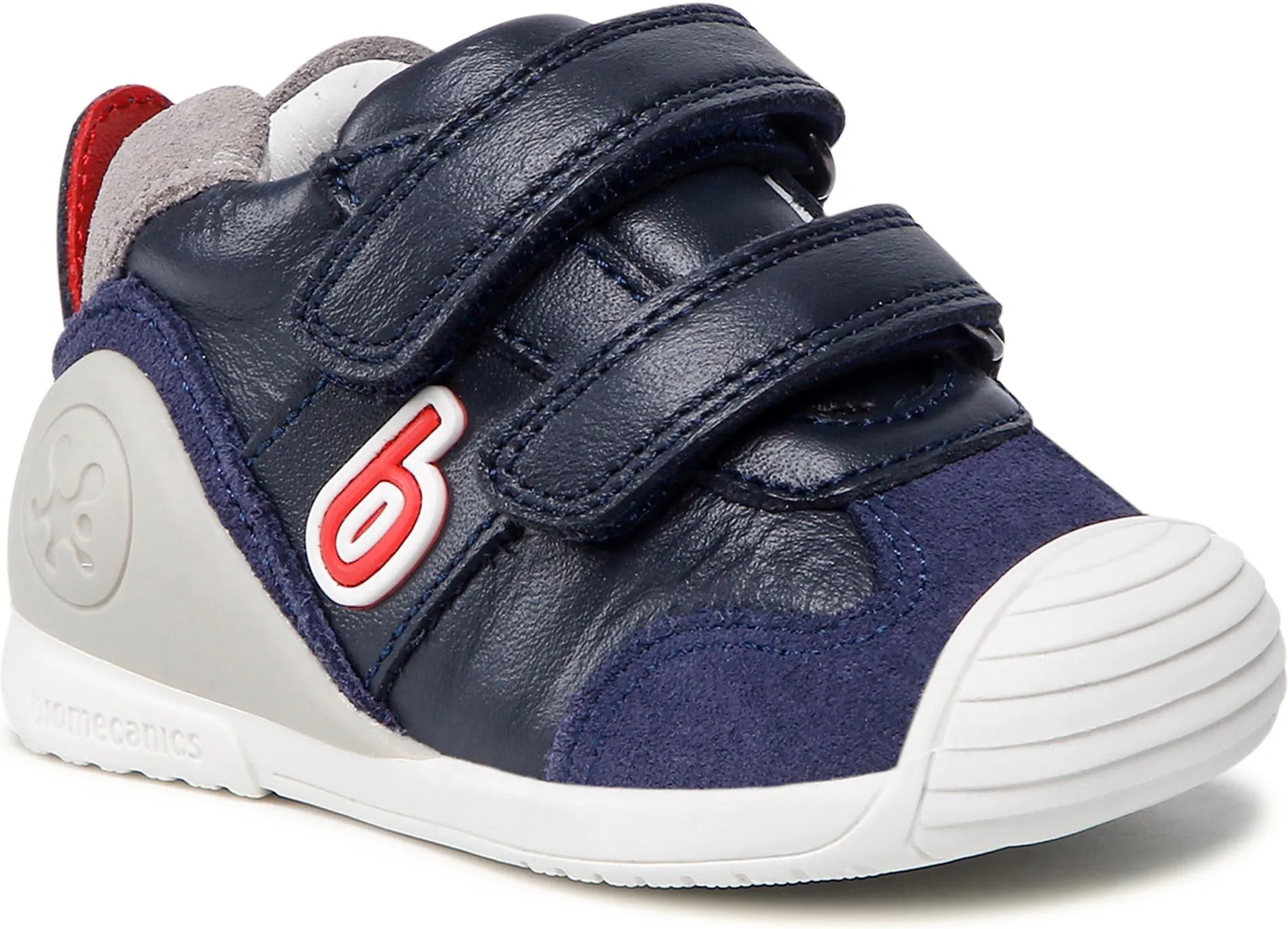 Pantofi clasici sport băieți din piele naturală albastru Biomecanics [2]