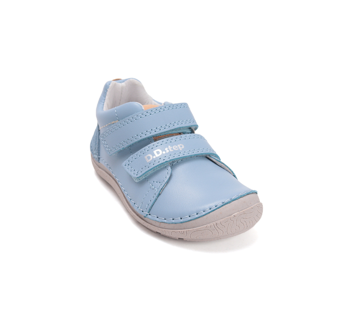 Pantofi copii barefoot din piele, albastru-oceanic, DD Step [6]