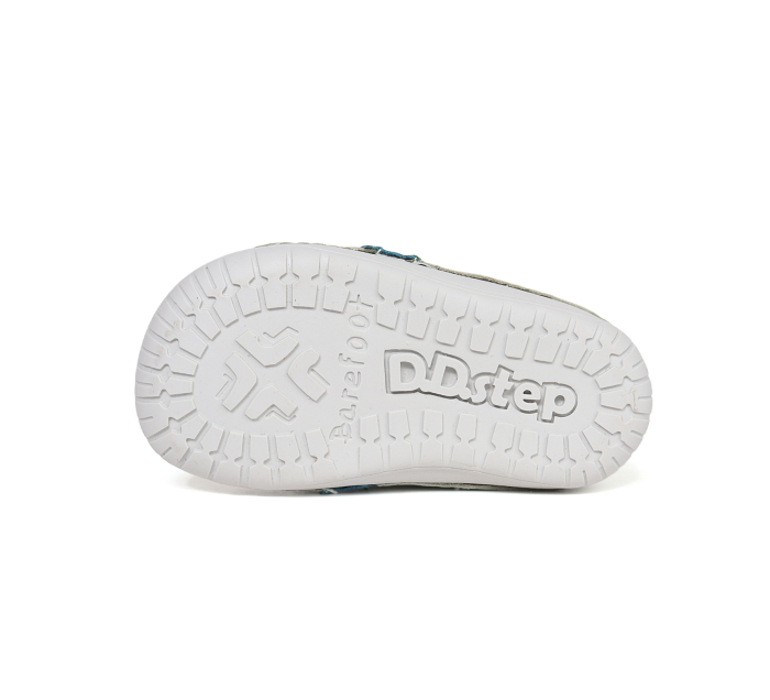 Pantofi copii din piele naturala, barefoot, verde menta, DD Step [8]