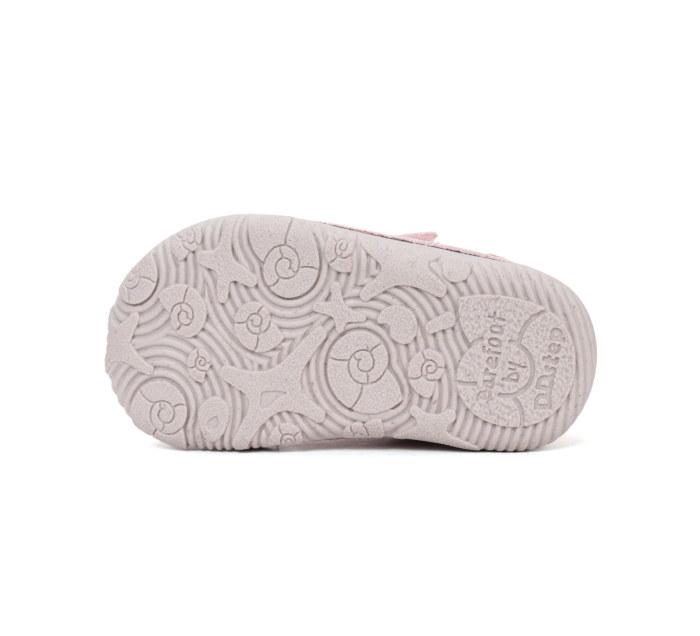 Pantofi copii fete, din piele naturala, barefoot, roz, DD Step [8]