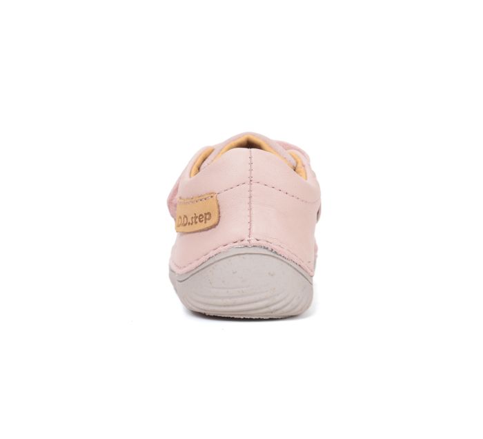 Pantofi copii fete, din piele naturala, barefoot, roz, DD Step [3]