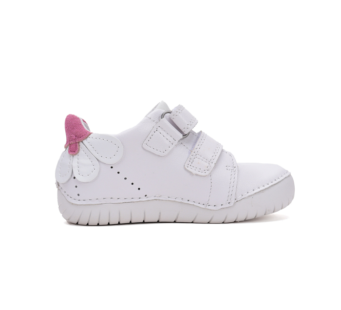 Pantofi copii fete, din piele naturala, cu floare roz SUN REACTIVE - DD Step [4]