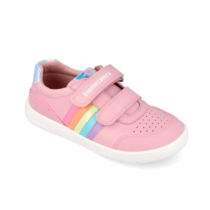Pantofi copii fete din piele, wide, roz - Biomecanics [3]