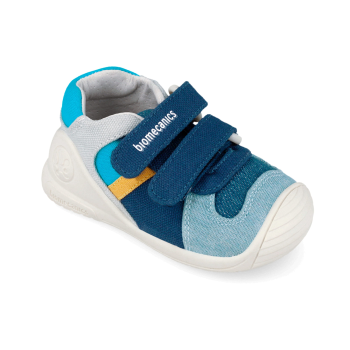 Pantofi copii primii pasi baieti, panza-jeans, Biomecanics [3]