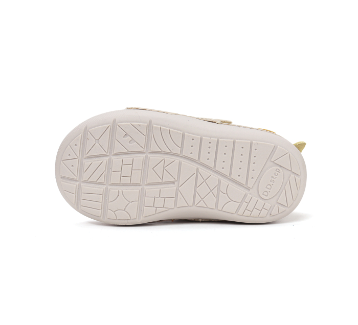 Pantofi copii primii pasi, din piele, bej cu elefant DD Step [7]