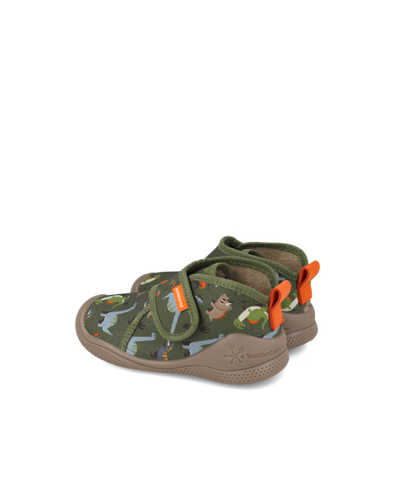 Pantofi de interior băieți, Biomecanics 261284-B801, Verde cu dinozauri [2]