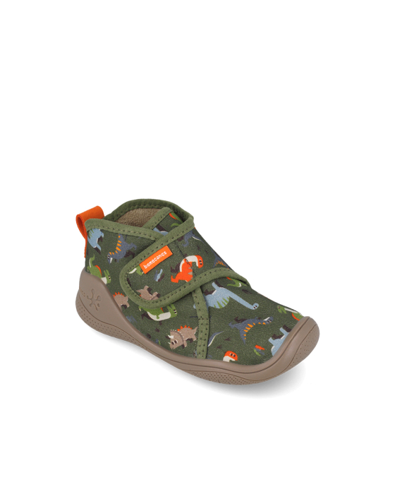 Pantofi de interior băieți, Biomecanics 261284-B801, Verde cu dinozauri [3]