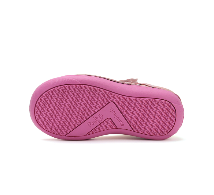 Pantofi decupati, balerini fete din piele naturala, cu supinatie, roz fucsia, Ponte20 [6]