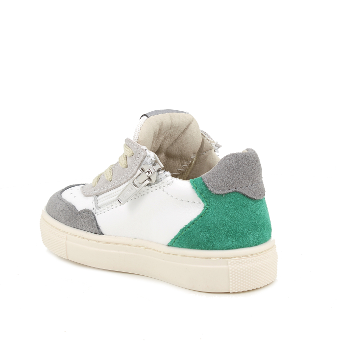 Pantofi din piele naturala baieti, alb-verde - Primigi [3]