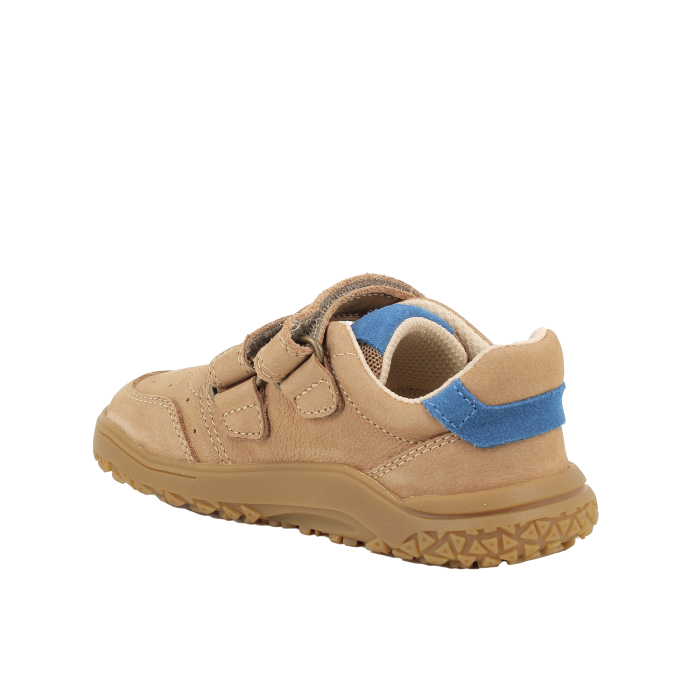 Pantofi din piele naturala nabuc baieti, bej-albastru - Primigi [3]