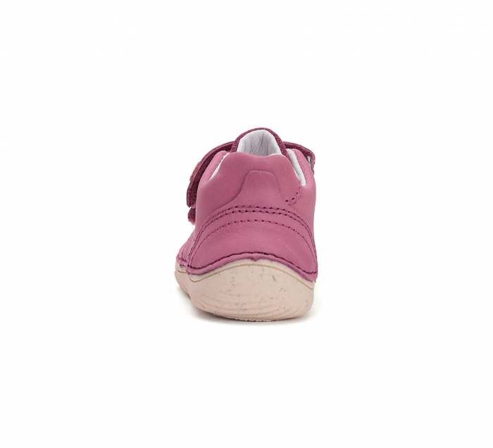 Pantofi fete din piele naturala, barefoot roz-zmeura DD Step [3]