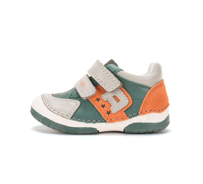 Pantofi Primii Pași Copii DDStep Verde/Portocaliu S038-62241B - Piele Naturală [3]