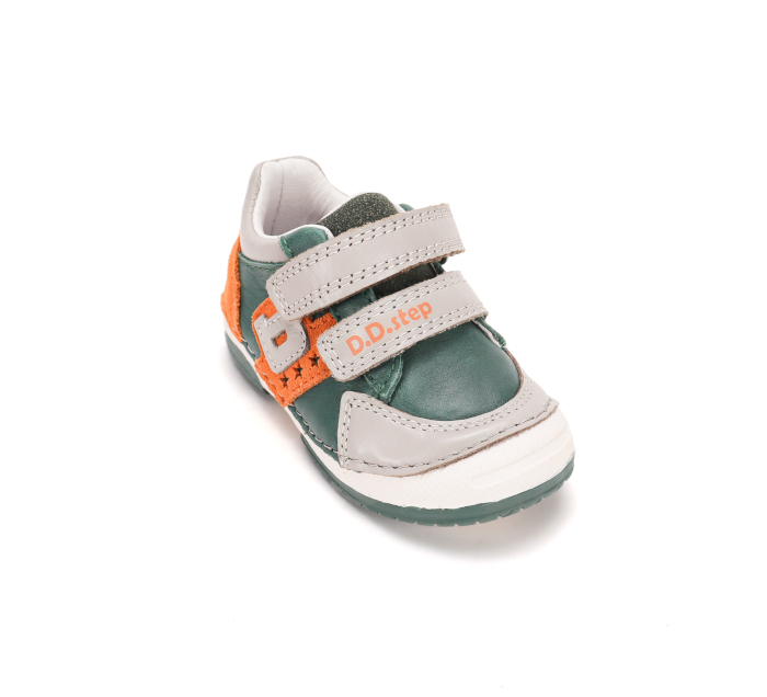 Pantofi Primii Pași Copii DDStep Verde/Portocaliu S038-62241B - Piele Naturală [2]