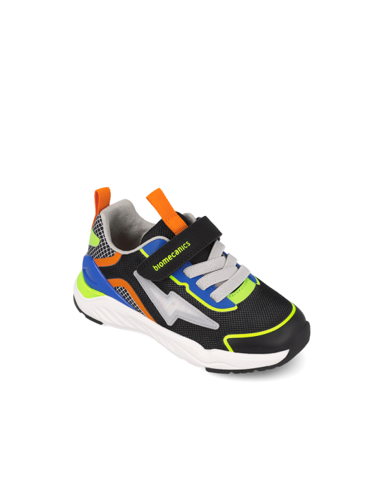 Pantofi sport băieți Biomecanics 261271-A054, ultraușori și respirabili – Negru cu accente electrizante [3]