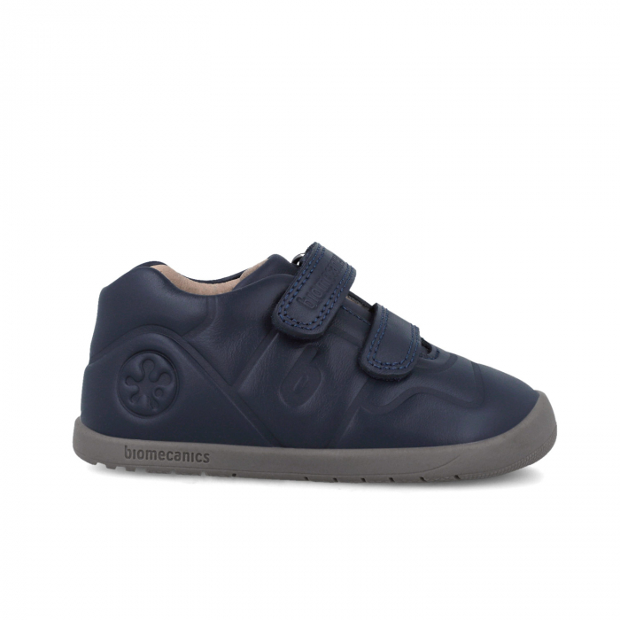 Pantofi sport baieti din piele naturala barefoot bleumarin Biomecanics [4]